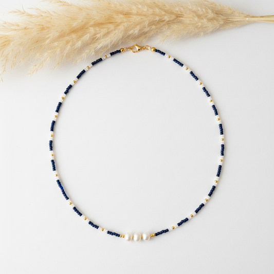Collier Marinière Perles Miyuki & Nacre – Fait Main France