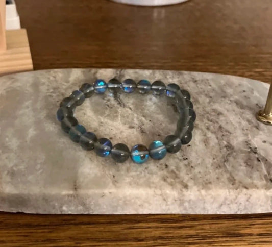Bracelet Élastique Perles Pierre de Lune Qualité AAA | Intuition Féminité Lithothérapie | Unisexe