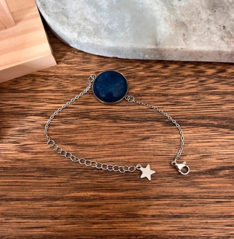 Parure Lapis Lazuli 4 Pièces | Collier, Bracelet, Bague & Boucles – Pierre naturelle inoxydable