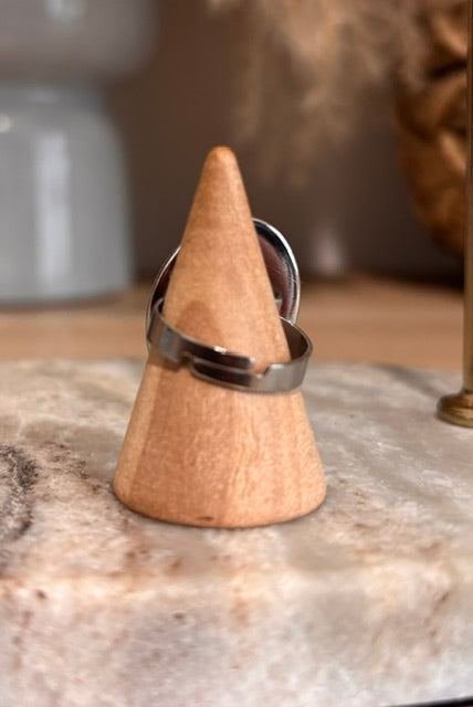 Bague Aventurine Bleue Ajustable – Pierre Naturelle Apaisante & Acier Inoxydable | PAPD