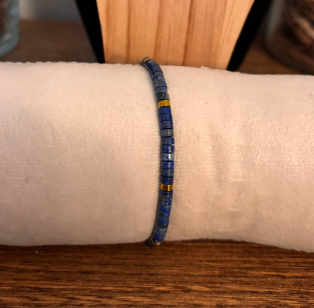 Bracelet Lapis Lazuli Pierre Naturelle – Ajustable & Unisexe | PAPD