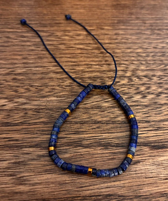 Bracelet Lapis Lazuli Pierre Naturelle – Ajustable & Unisexe | PAPD
