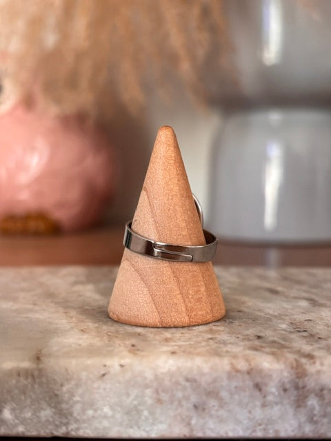Bague Jade Vert Ajustable | Acier Inoxydable | Lithothérapie & Style Bohème