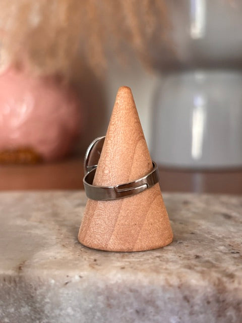 Bague Turquoise Naturelle Ajustable | Acier Inoxydable | Protection & Style Bohème Vintage