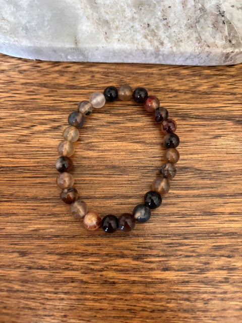 Bracelet Sardonyx (Agate) – Perles Naturelles 8mm | Bandes Naturelles | PAPD