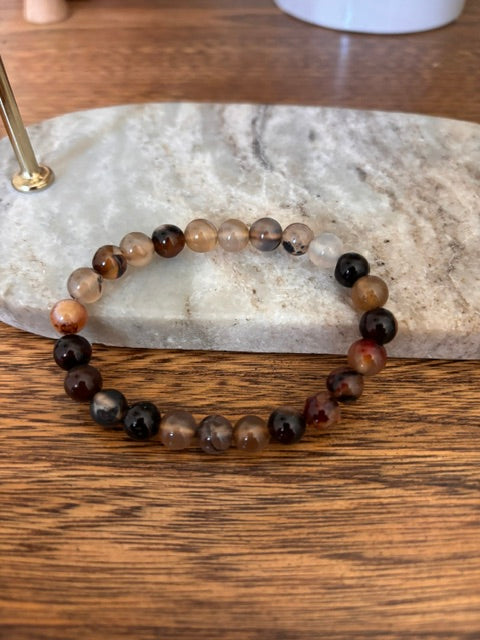 Bracelet Sardonyx (Agate) – Perles Naturelles 8mm | Bandes Naturelles | PAPD