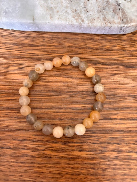 Bracelet Aragonite – Perles Naturelles 8mm | Douceur & Équilibre | PAPD