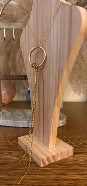 Collier Sautoir Chaîne Dorée Acier Inoxydable 316L — Anneau & Chainette | Bijou Chic Tendance