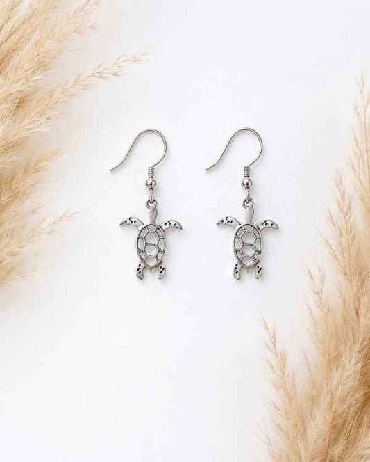 Boucles d'oreilles dormeuses tortue filigrane - Acier Inoxydable - PAPD